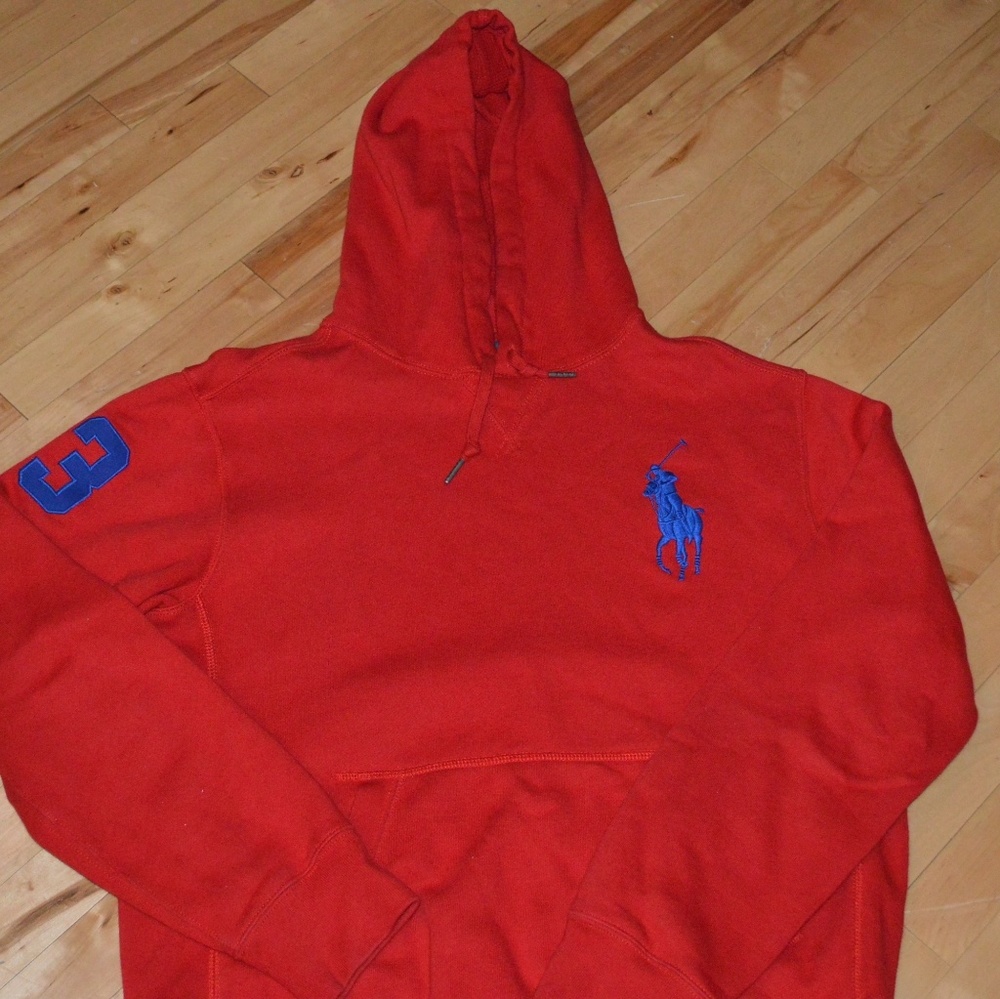 Polo Big Horse hoodie size large embroidered